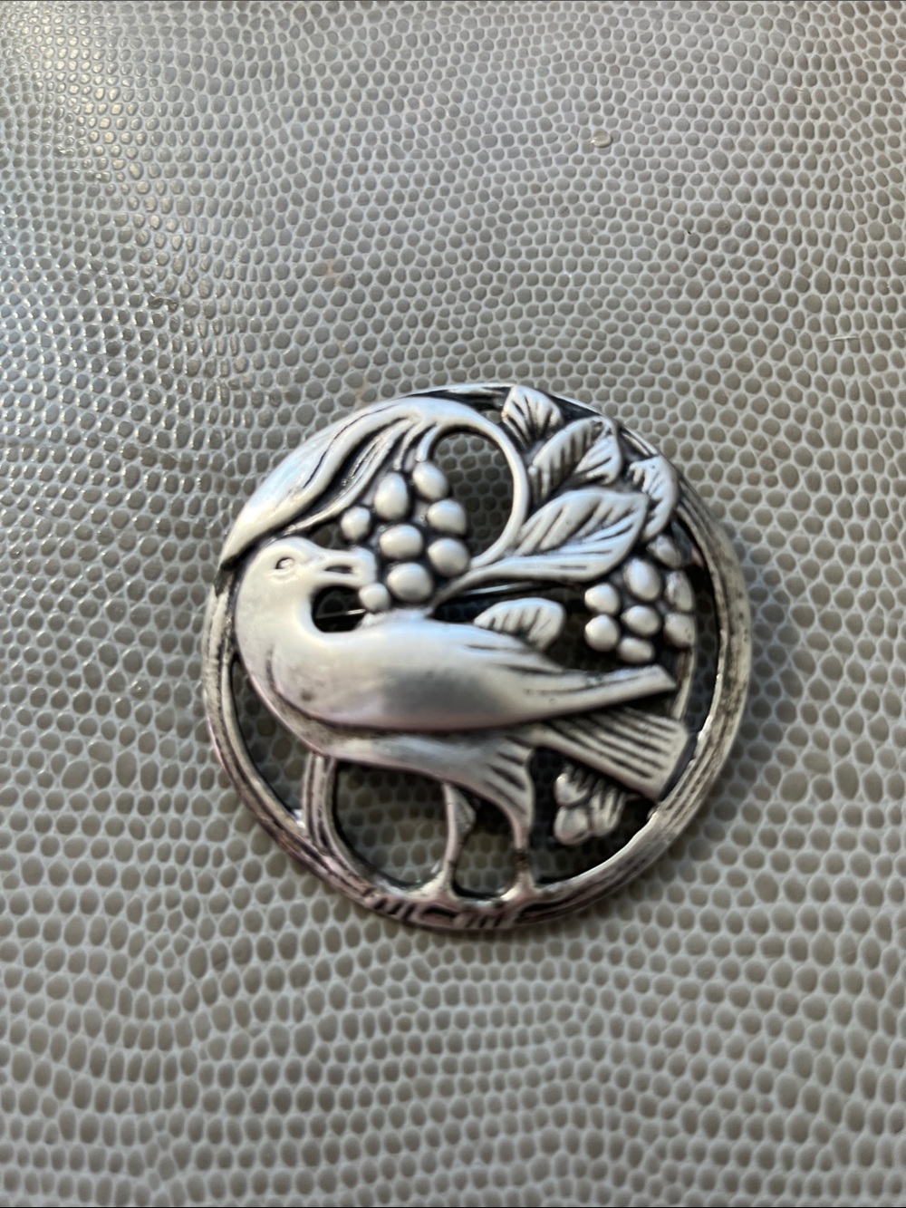 Sterling Silver Bird Motif Brooch pin — Elegant Women's Jewelry